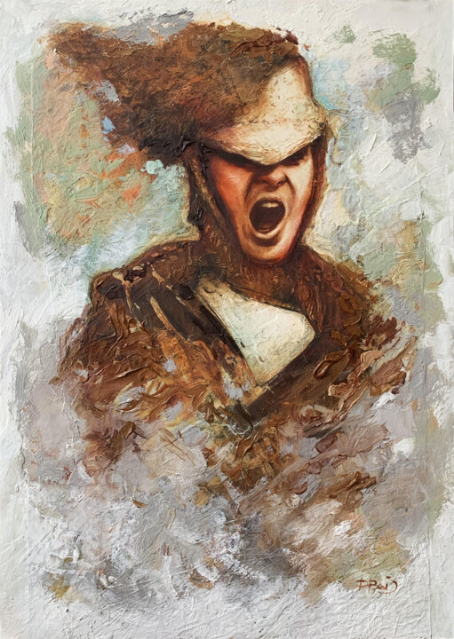Painting titled "Officer" by Dmytro Boykov, Original Artwork, Oil