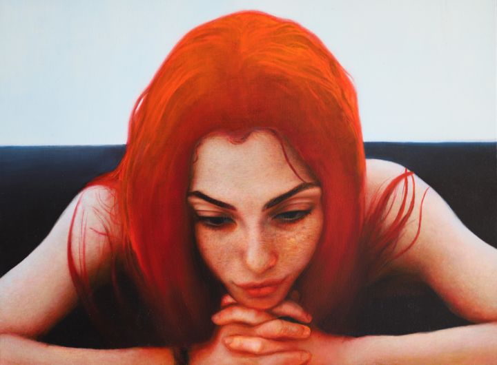Painting titled "Fox" by Dmytro Bryzhak, Original Art, Oil