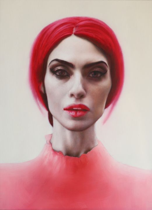 Картина под названием "Ruby" - Dmytro Bryzhak, Подлинное произведение искусства, Масло