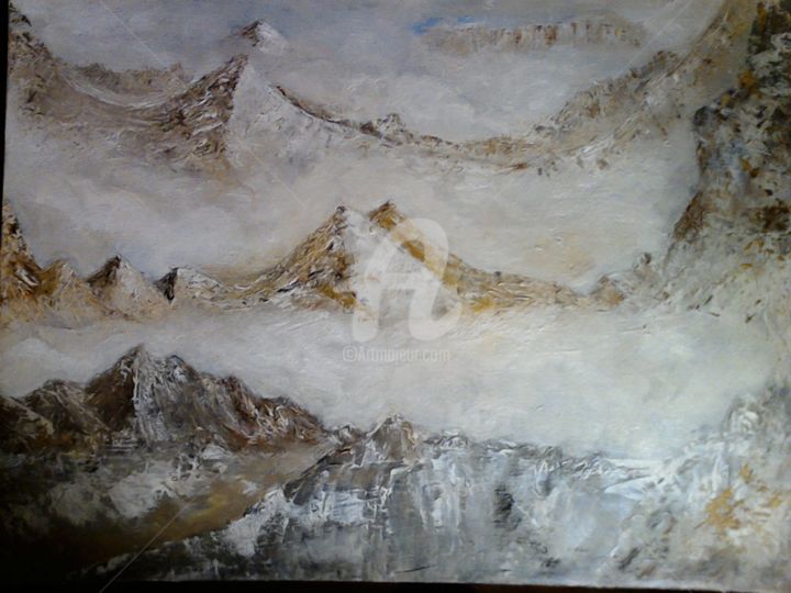 Painting titled "piramidi" by Domino', Original Artwork