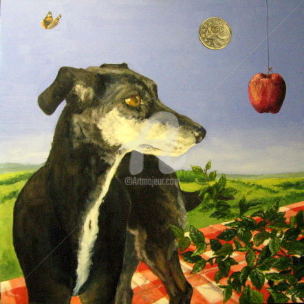 Painting titled "The Little Black Boy" by Father Douglas, Original Art,