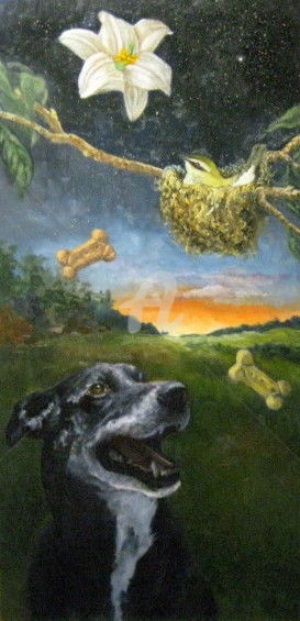 Painting titled "Night (1)" by Father Douglas, Original Art,