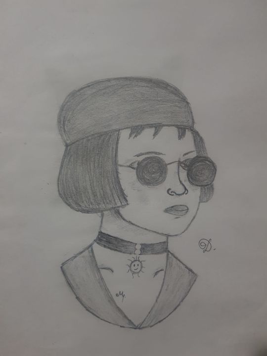 Drawing titled "Mathilda (Leon the…" by Doğukan Çelik, Original Artwork, Charcoal