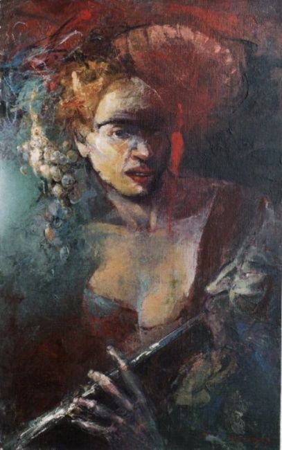 Картина под названием "Baccante" - Doina Botez, Подлинное произведение искусства, Масло