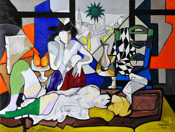 Pintura titulada "liens.jpg" por Michel Doisneau, Obra de arte original, Oleo