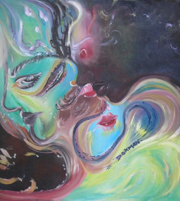 Painting titled "sans titre" by Amor Driss Dokman, Original Artwork