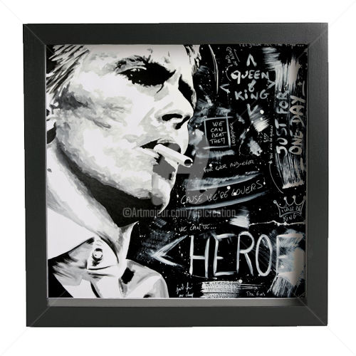 Peinture intitulée "HEROE - David Bowie…" par Dol, Œuvre d'art originale