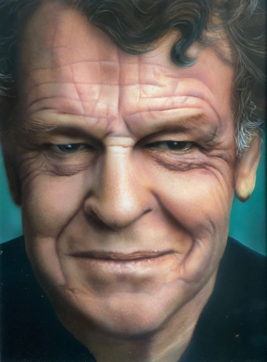 Painting titled "John Noble" by Dolgor Dugarova (Dolgor Art), Original Artwork, Airbrush