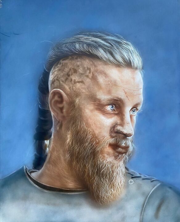 Schilderij getiteld "The Viking" door Dolgor Dugarova (Dolgor Art), Origineel Kunstwerk, Airbrush