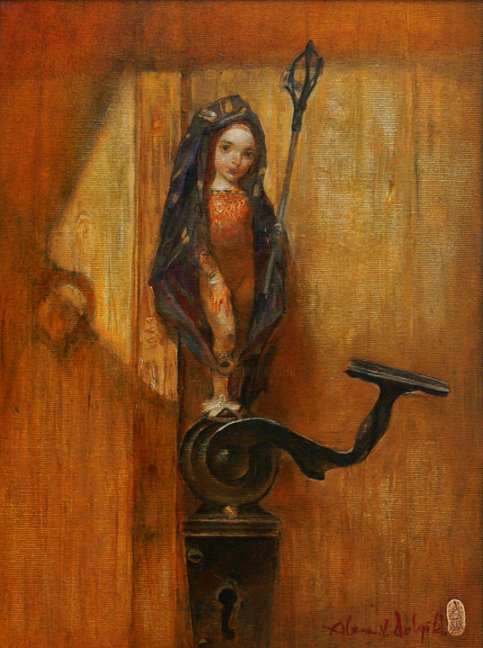 Painting titled "Ключ Уединения" by Alex V. Dolgikh, Original Artwork, Oil