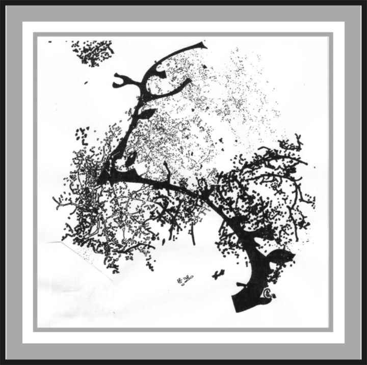 Dessin intitulée "The spring" par Dolmajer Agneta, Œuvre d'art originale, Encre