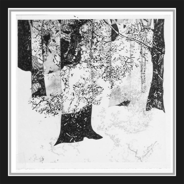 Σχέδιο με τίτλο "Winter 2" από Dolmajer Agneta, Αυθεντικά έργα τέχνης, Μελάνι