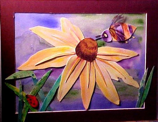 Картина под названием "Garden Helpers" - Dolores Fegan, Подлинное произведение искусства