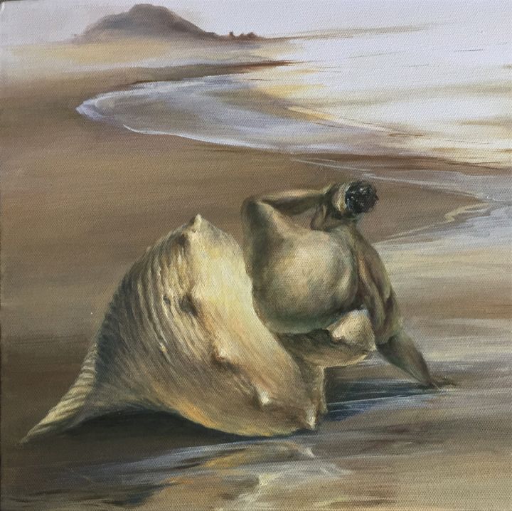 Painting titled "shell-1-oil-on-canv…" by Natalya Doudell, Original Art, Oil