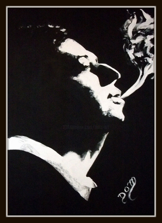 Painting titled "gainsbourg" by Dom Art 44, Original Artwork, Acrylic