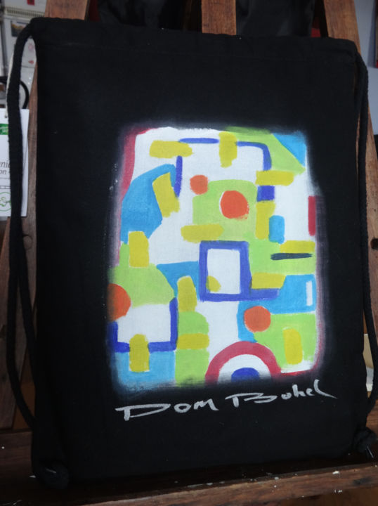 Art textile intitulée "Sac à Dom série 05" par Dom Bohel, Œuvre d'art originale, Acrylique