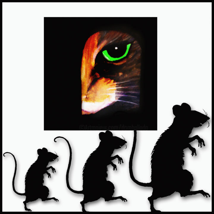 Digital Arts titled "Mouse Watching for…" by Dodi Ballada, Original Artwork, Photo Montage