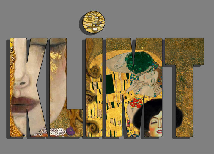 Artes digitais intitulada "Gustav Klimt Revisi…" por Dodi Ballada, Obras de arte originais, Pintura digital