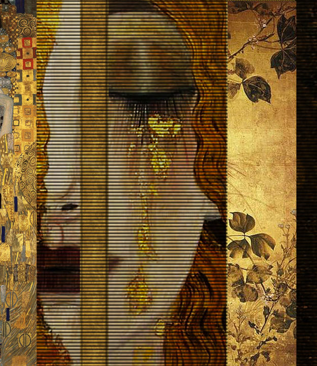 Arts numériques intitulée "Klimt revisited Gol…" par Dodi Ballada, Œuvre d'art originale, Travail numérique 2D