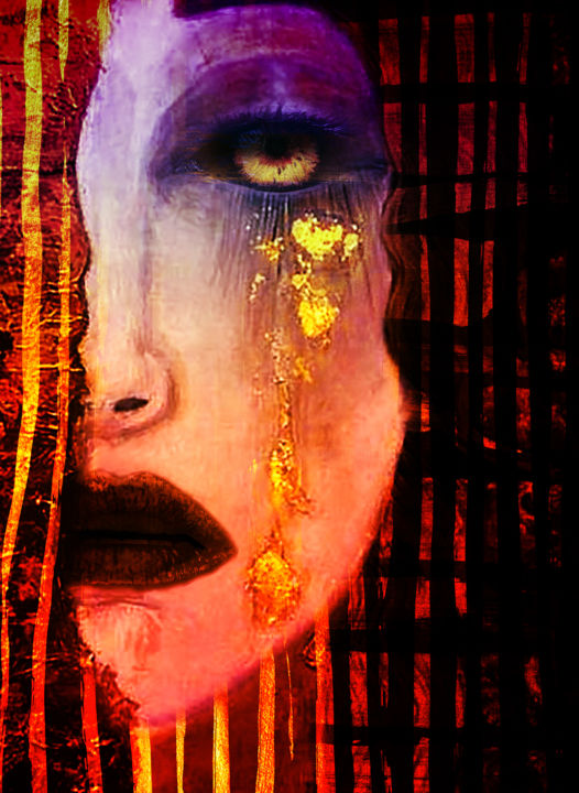 Digital Arts titled "Wonder digital pain…" by Dodi Ballada, Original Artwork, Photo Montage