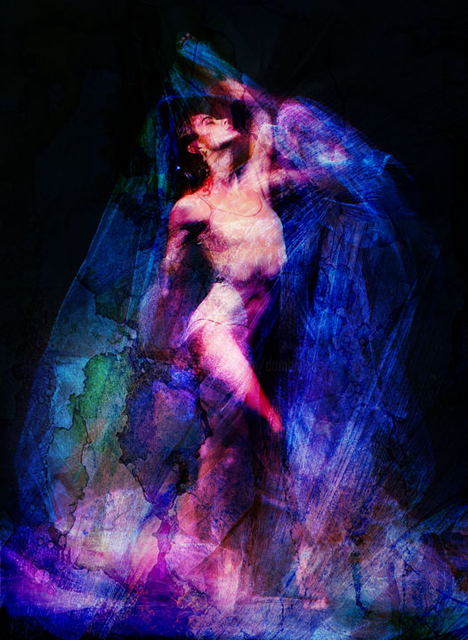 Digital Arts titled "stain glass" by Dodi Ballada, Original Artwork, Digital Painting
