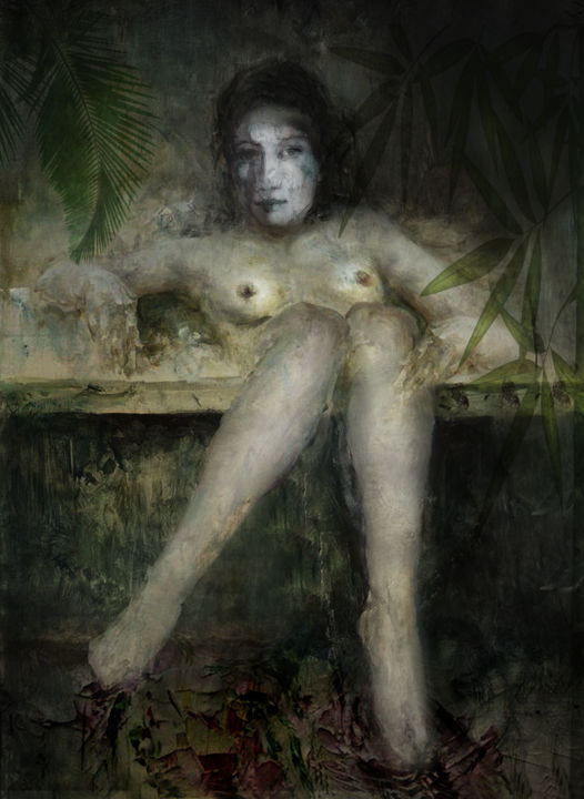 Digital Arts titled "histoire de femme" by Dodi Ballada, Original Artwork, Digital Painting