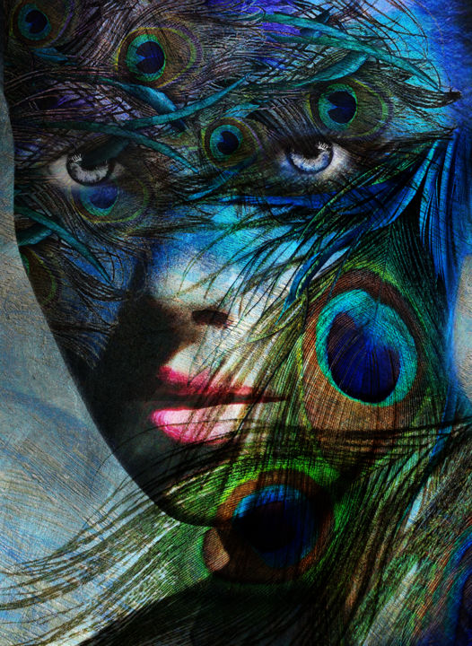 Digital Arts titled "behind blue eyes" by Dodi Ballada, Original Artwork, Digital Painting