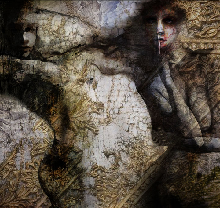 Digital Arts titled "toutes nues" by Dodi Ballada, Original Artwork, Digital Painting