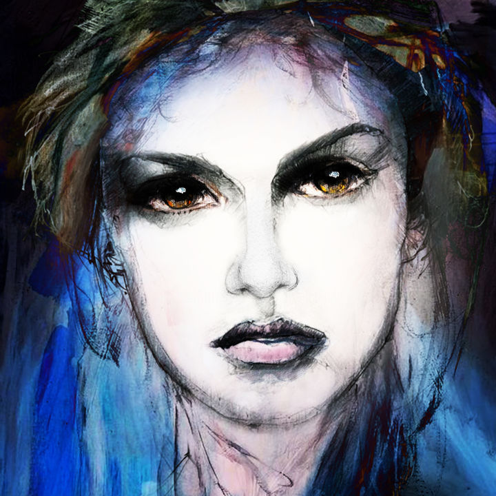 Digital Arts titled "bella" by Dodi Ballada, Original Artwork, Digital Painting