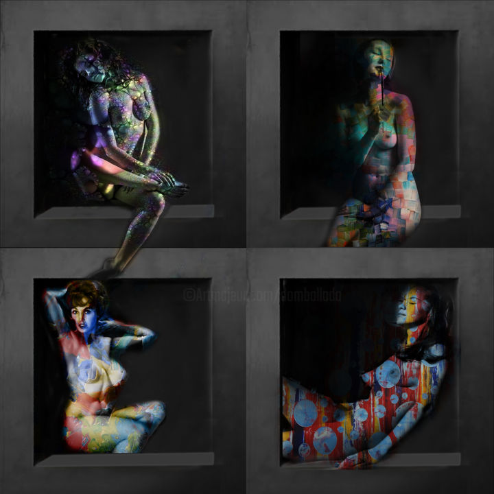 Digital Arts titled "Les femmes artistes…" by Dodi Ballada, Original Artwork, Digital Painting