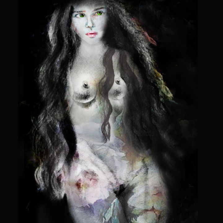 Digital Arts titled "tendre Louise" by Dodi Ballada, Original Artwork, Digital Painting