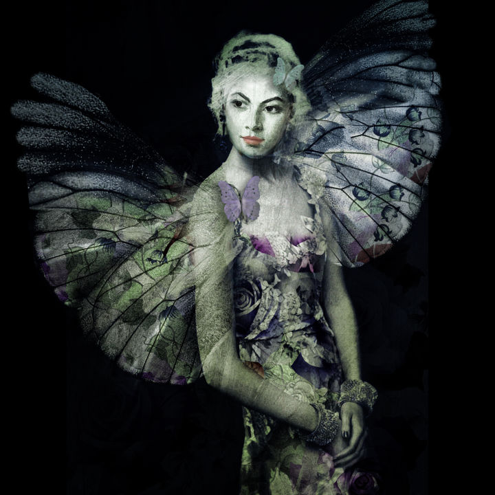 Цифровое искусство под названием "Fairy Chrysalis" - Dodi Ballada, Подлинное произведение искусства, Цифровая живопись