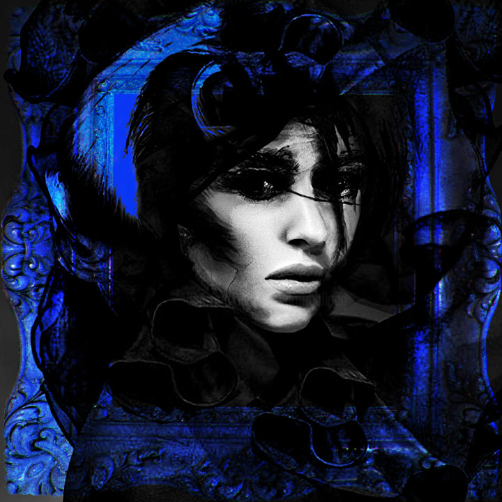 Digitale Kunst getiteld "royal blue" door Dodi Ballada, Origineel Kunstwerk, Digitaal Schilderwerk