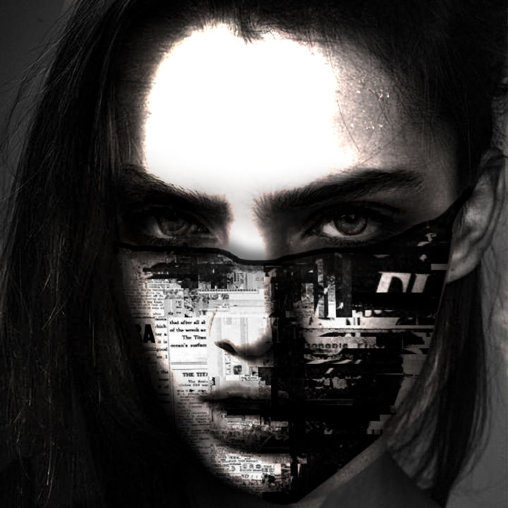 Digital Arts titled "mask art four" by Dodi Ballada, Original Artwork, Digital Painting