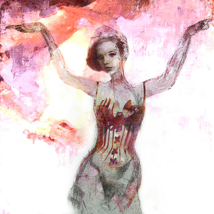 Digital Arts titled "Body freedom" by Dodi Ballada, Original Artwork, Digital Painting