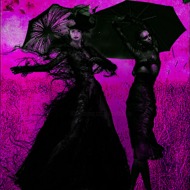 Digital Arts titled "Pink winter wind" by Dodi Ballada, Original Artwork, Digital Painting