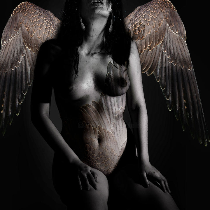 Digital Arts titled "Angel for a friend" by Dodi Ballada, Original Artwork, Digital Painting