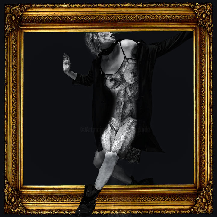 Digital Arts titled "La fille en noir" by Dodi Ballada, Original Artwork, 2D Digital Work