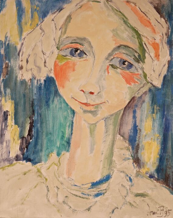 Painting titled "Marie-Claire (parur…" by Dominique Bertrand, Original Artwork, Oil