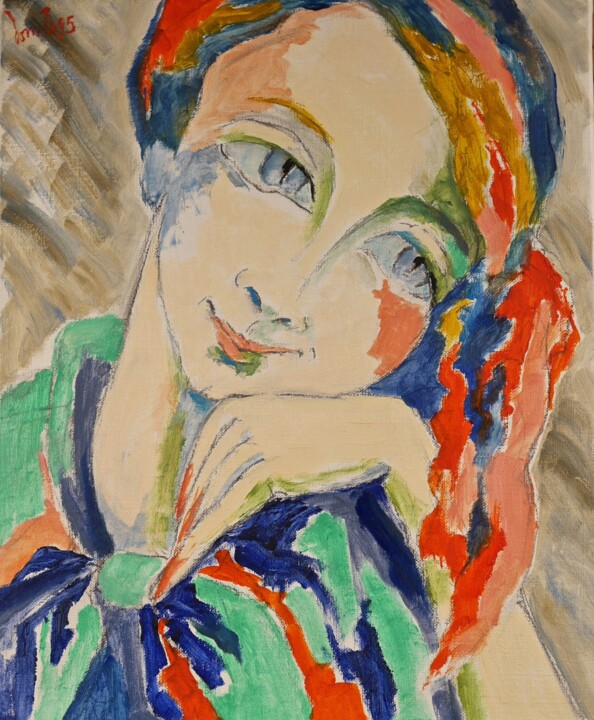 Painting titled "Marie-Claire bayadè…" by Dominique Bertrand, Original Artwork, Oil