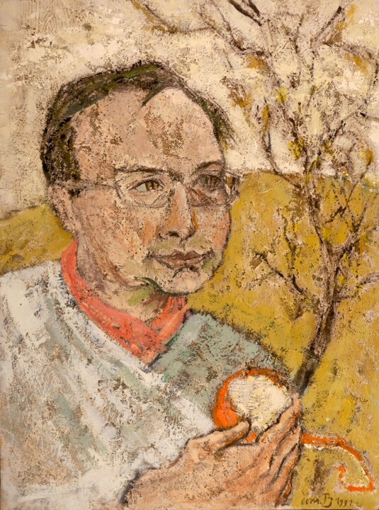 Painting titled "Philippe Mo. (1)" by Dominique Bertrand, Original Artwork, Oil