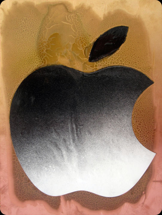 Картина под названием "Bad apple" - Ami Nº1, Подлинное произведение искусства, лак