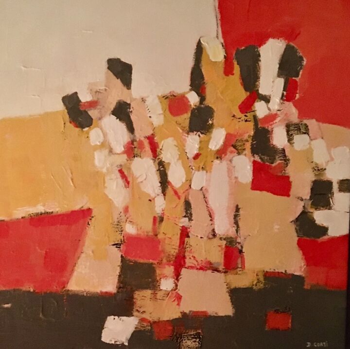 Painting titled "BOUQUET" by Dominique Corti, Original Artwork, Acrylic