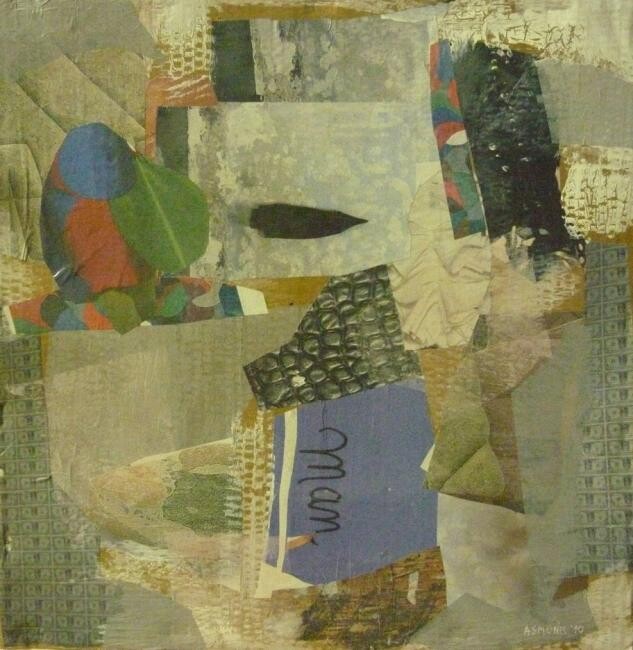 Pittura intitolato "collage cromatico" da Domenico Asmone, Opera d'arte originale, Collages