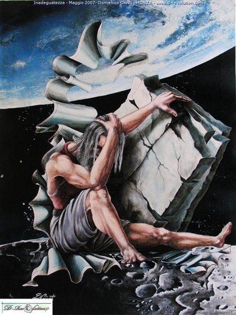 Pittura intitolato "Inadeguatezza" da Domenico Giusti, Opera d'arte originale