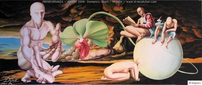 Painting titled "perseveranza" by Domenico Giusti, Original Artwork