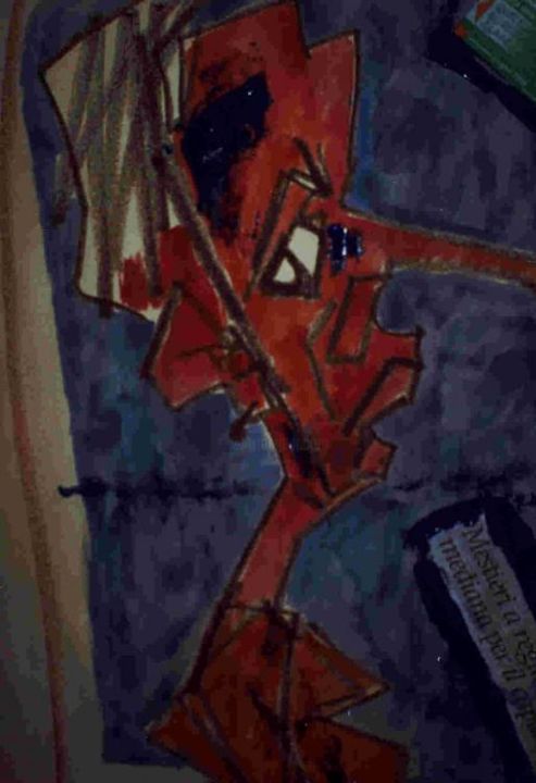 Pittura intitolato "Mestieri a regime," da Mario Pesce A Fore, Opera d'arte originale