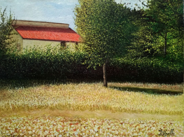 Painting titled "IN CAMPAGNA" by Domenico Ursillo, Original Artwork, Oil