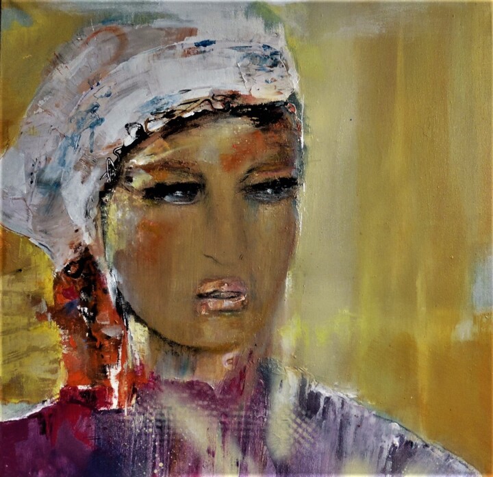 Painting titled "847-3 femme" by Domie, Original Artwork, Acrylic