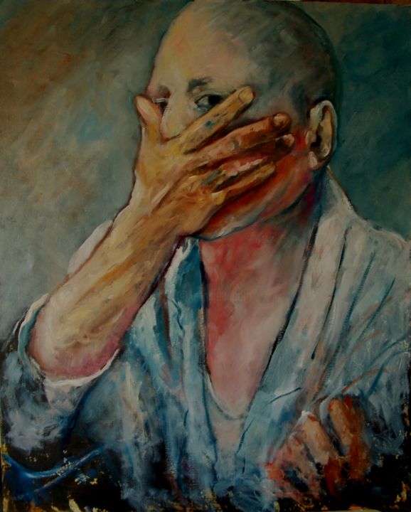 Peinture intitulée "Errance 1" par Dominique Meignen, Œuvre d'art originale, Huile